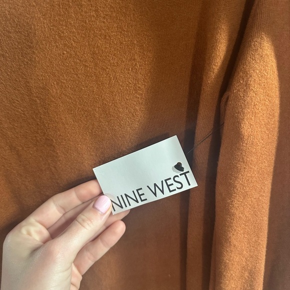 NWT Nine West Puff‎ Long Sleeve Dress Mini Burnt Orange Fall Size Small - Picture 4 of 7